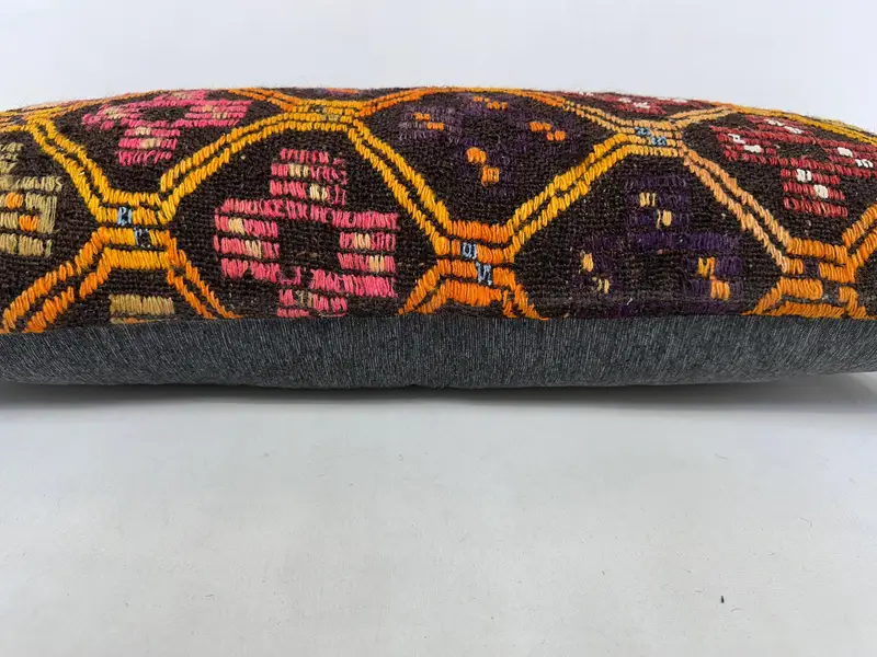 Gift Pillow, Outdoor Patio Cushion, Boho Pillow, Pillow Case, Bolster Throw Pillow, 16x36 Orange Cushion Case, Antique Pillows - 5