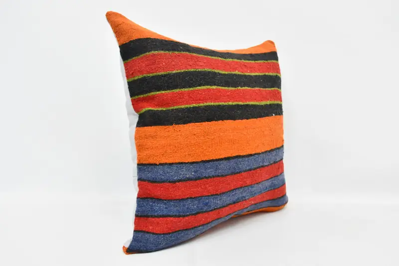 Yastık örtüsü, tezgah yastık kapağı, iç tasarımcı yastık, etnik atma yastık kılıfı, kanepe için yastık, 24x24 turuncu yastık kapağı, antika yastıklar - 3