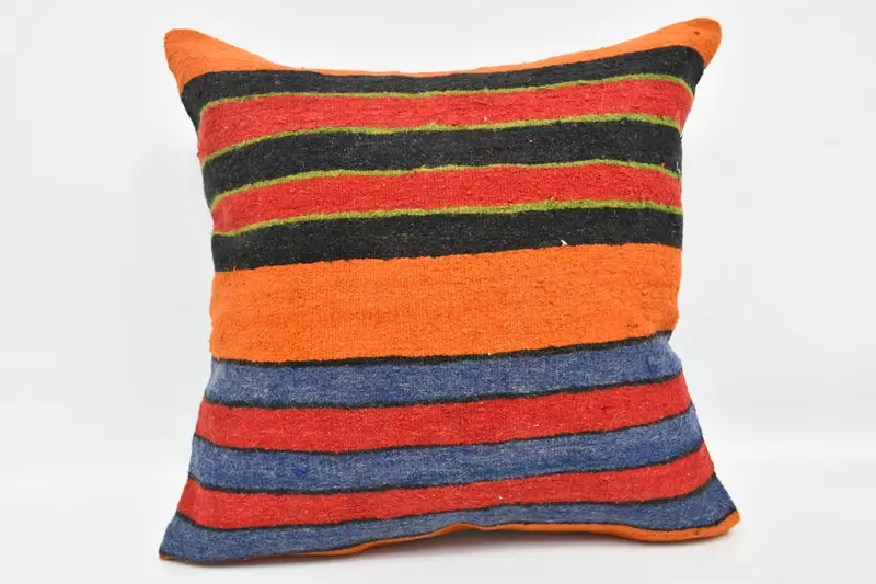 Yastık örtüsü, tezgah yastık kapağı, iç tasarımcı yastık, etnik atma yastık kılıfı, kanepe için yastık, 24x24 turuncu yastık kapağı, antika yastıklar - 1