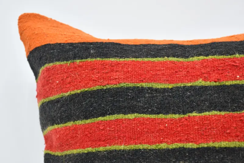 Yastık örtüsü, tezgah yastık kapağı, iç tasarımcı yastık, etnik atma yastık kılıfı, kanepe için yastık, 24x24 turuncu yastık kapağı, antika yastıklar - 2