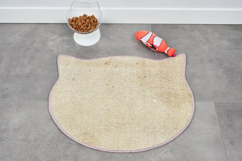 Orta Bej Köpük Dolgulu Pamuklu Evcil Hayvan Matı, Dayanıklı ve Rahat Evcil Hayvan Yastığı