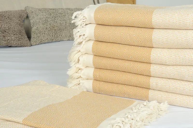 Turkish Tablecloth, 104x80 Cotton Diamond Towel, Bachelor Gifts, Monogram Blanket, Turkish Blanket, Wedding Favors, Organic Beach Blanket - 3