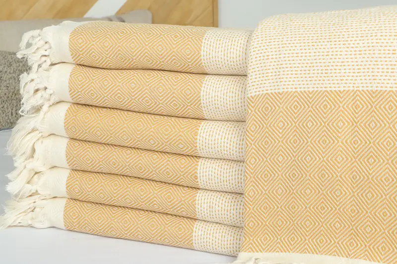 Turkish Tablecloth, 104x80 Cotton Diamond Towel, Bachelor Gifts, Monogram Blanket, Turkish Blanket, Wedding Favors, Organic Beach Blanket - 2