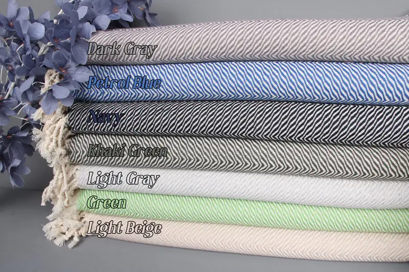 Chevron Towel Organic Cotton Beige Bath Towel, 40x71 Inches