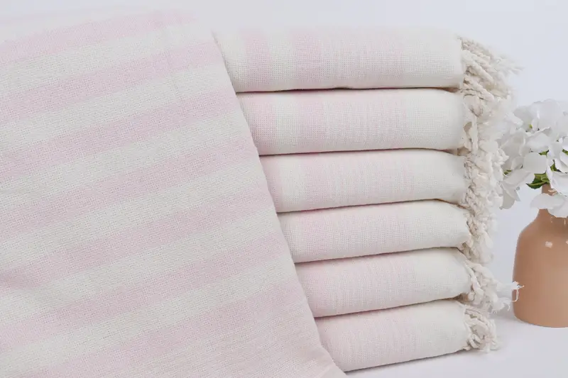 Bathroom Towel, Bachelorette Party Gifts Bridesmaids, Monogram Turkish Towel, Turkish Bath Towel Set, Soft towel, 68x40 Cotton Striped Terry Towel - 1