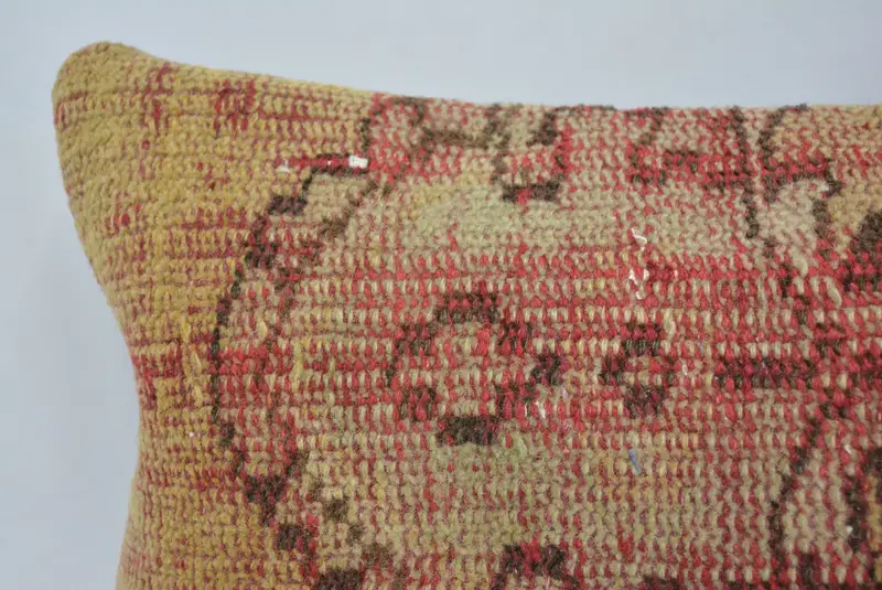Antique Pillows, Kilim Pillow, Gift Pillow, Bench Pillow Cover, Cushion Cover, Bright Pillow Case, Boho Throw Pillow Case, 12x20 Beige Pillow Case - 2