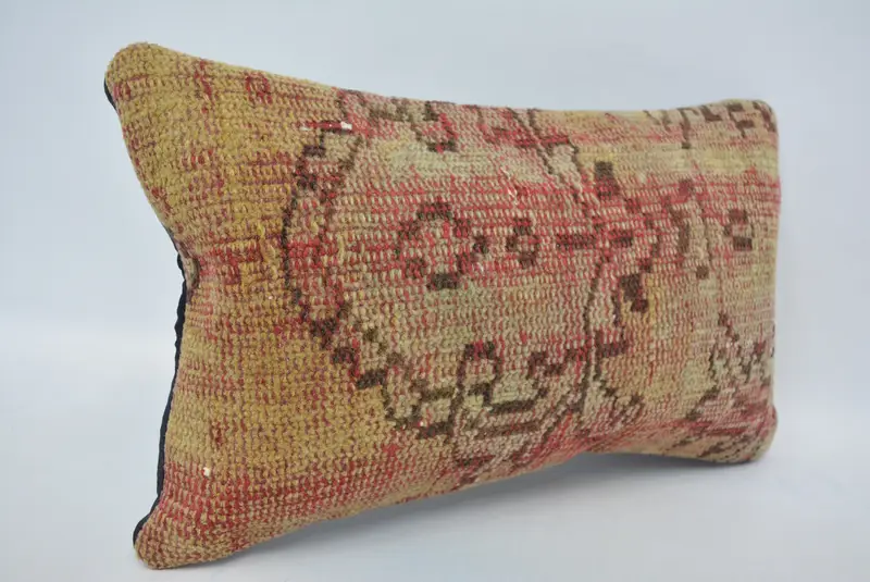 Antique Pillows, Kilim Pillow, Gift Pillow, Bench Pillow Cover, Cushion Cover, Bright Pillow Case, Boho Throw Pillow Case, 12x20 Beige Pillow Case - 3
