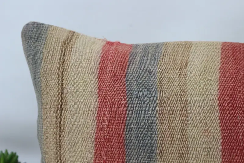 Boho Pillow Sham Cover, Turkish Pillow, 12x36 Beige Pillow Cover, Southwestern Pillow Sham, Kilim Pillow Cover, Pillow Case - 2