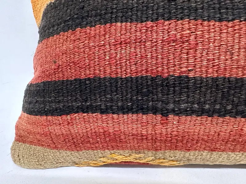 Pillow Cover, 12x43 Brown Pillow Sham, Turkish Pillow, Aesthetic Cushion Case, Patio Pillow, Kilim Pillow Cover, Vintage Pillow, Bed Pillow Case - 4