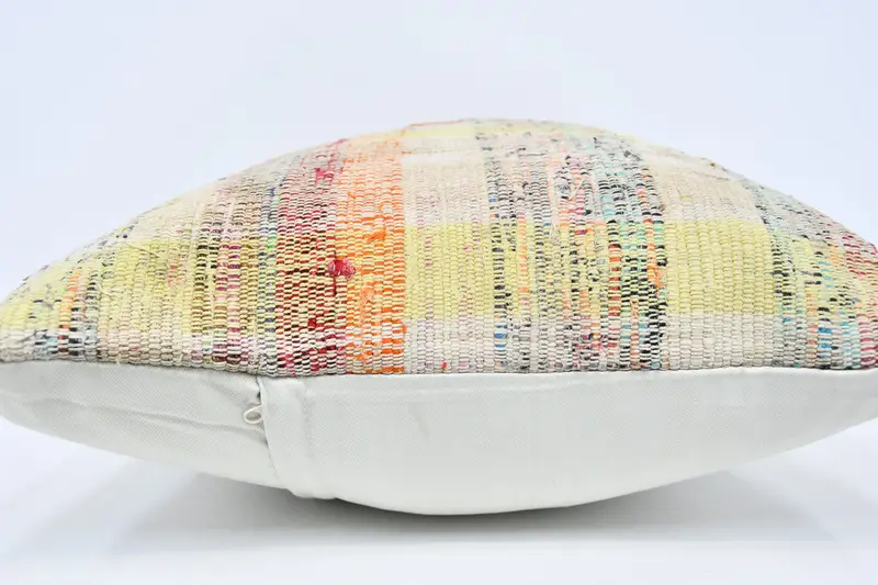Interior Designer Pillow, Antique Pillows, Pillow Case, Boho Throw Cushion Cover, 20x28 Yellow Pillow, Handmade Kilim Cushion - 5