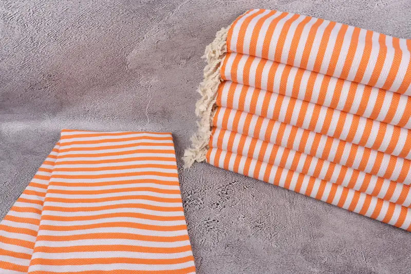 Cotton towel, Organic cotton peshtemal for spa and beach, Bridal Shower Gift, Beach Towel Bulk, Bridal Shower Gifts, 70x40 Cotton Striped Towel - 2