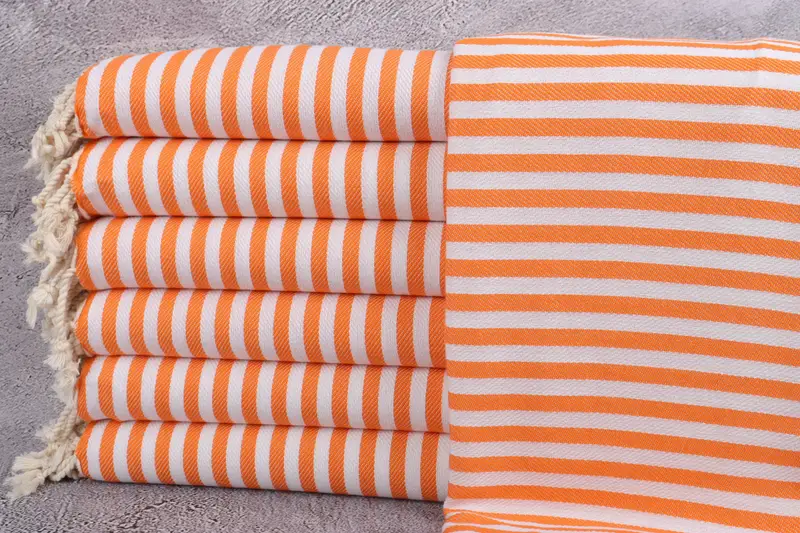 Cotton towel, Organic cotton peshtemal for spa and beach, Bridal Shower Gift, Beach Towel Bulk, Bridal Shower Gifts, 70x40 Cotton Striped Towel - 1