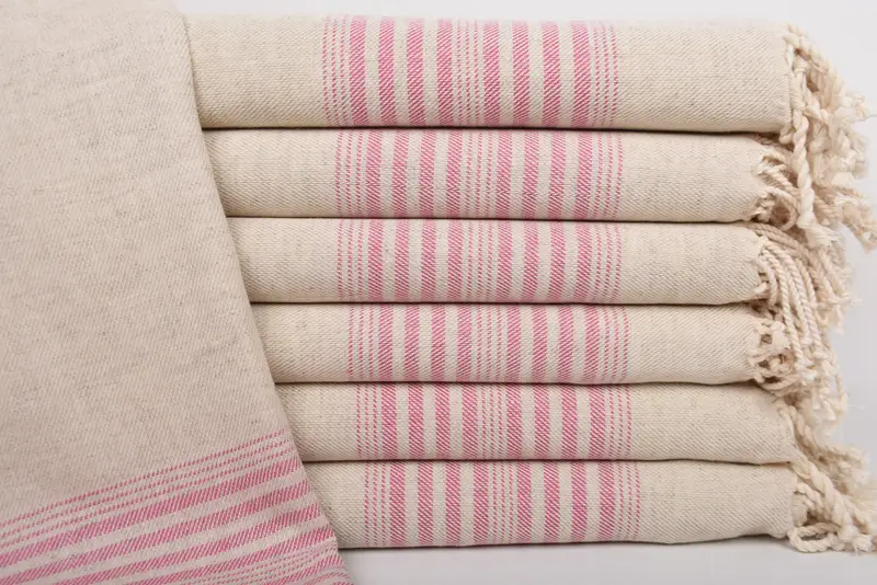 Personalized Wedding Gift, Organic Turkish towel, Housewarming Gift, Valentines Day Gift, 68x40 Linen Striped Towel, Bachelorette Party Favors