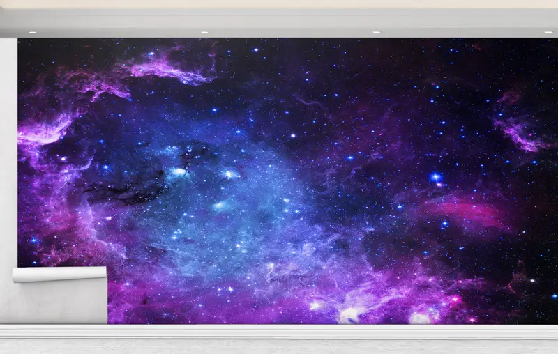 Papel pintado elegante con estampado de cielo estrellado: transforma tu espacio