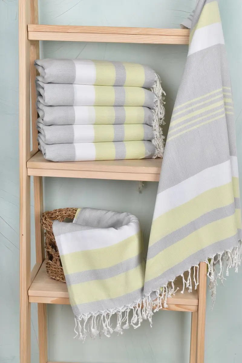 Thin towel, Sand-resistant Turkish towel for the beach, Soft towel, Lightweight towel, Halloween Gifts, Travel Towel, 70x40 Cotton Striped Towel - 3