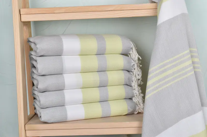 Thin towel, Sand-resistant Turkish towel for the beach, Soft towel, Lightweight towel, Halloween Gifts, Travel Towel, 70x40 Cotton Striped Towel - 2