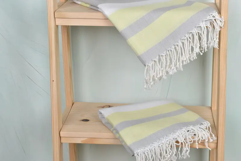 Thin towel, Sand-resistant Turkish towel for the beach, Soft towel, Lightweight towel, Halloween Gifts, Travel Towel, 70x40 Cotton Striped Towel - 5