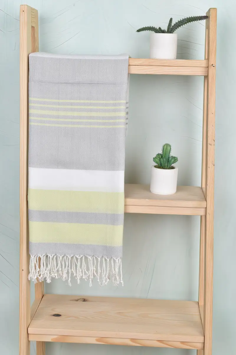 Thin towel, Sand-resistant Turkish towel for the beach, Soft towel, Lightweight towel, Halloween Gifts, Travel Towel, 70x40 Cotton Striped Towel - 8