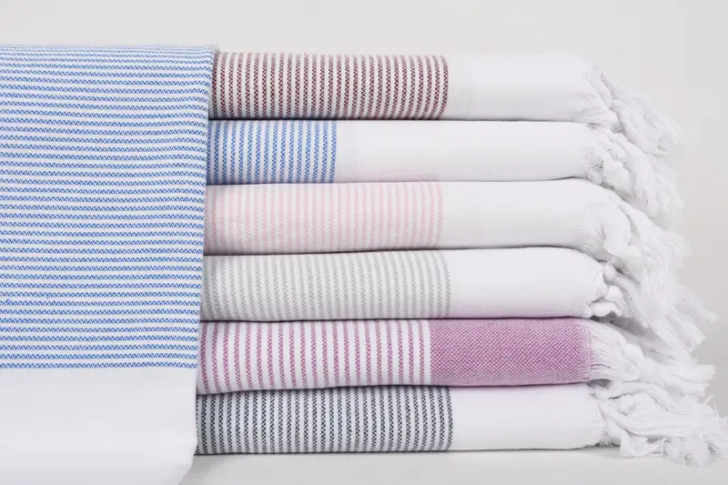 40x18 Cotton Striped Towel, Bachelorette Towel, Gym Towel, Personalized Dish Towel, Bathroom Towels, Monogram Hand Towel, Bachelorette Party Favors - 1