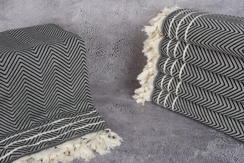 Custom Blanket, Woven Blanket, Gift For The Home, 96x70 Cotton Diamond Towel, Turkish Cotton Throw Blanket, Throw Blanket, Decorative Bedspread - 3