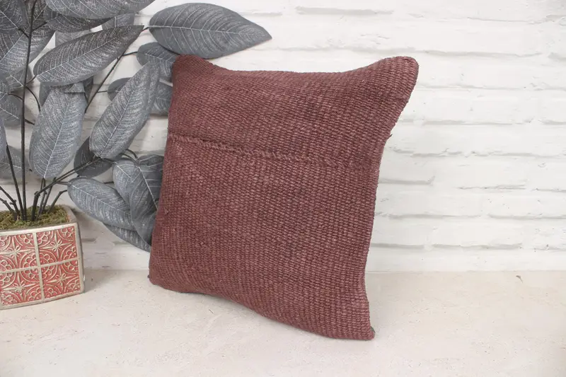 Sofá almohada, almohada para sofá, almohada boho, almohada de decoración del hogar, cubierta de cojín de alfombra de kilim, cojín de tiro náutico, cojín de 14x14, almohada simulada - 4