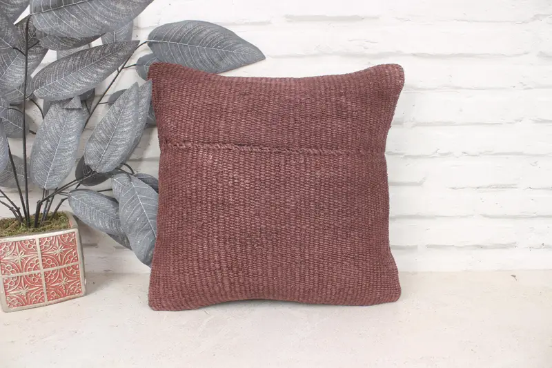 Sofá almohada, almohada para sofá, almohada boho, almohada de decoración del hogar, cubierta de cojín de alfombra de kilim, cojín de tiro náutico, cojín de 14x14, almohada simulada - 1