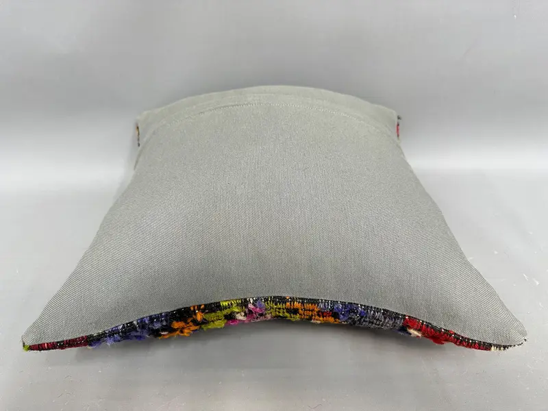 Boho -Kissen, Vintage -Kilim -Kissen, 18x18 Rote Kissenbedeckung, Kissenbezüge, Bettkissenschein, Vintage -Kissenbezug, türkisches Kissen - 7