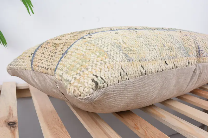 Interior Designer Pillow, Hippie Throw Cushion Cover, Kilim Pillow, 16x36 Beige Pillow Cover, Comfy Throw Pillow, Cushion Case, Throw Kilim Pillow - 6