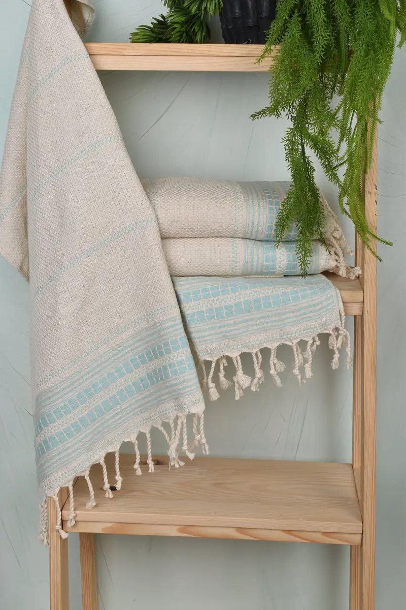 Bridesmaid Gifts, Valentine Day Gift For Her, Monogram Hand Towel, Custom Gifts, Gift For The Home, Personalized Gifts, 40x20 Linen Striped Towel - 6