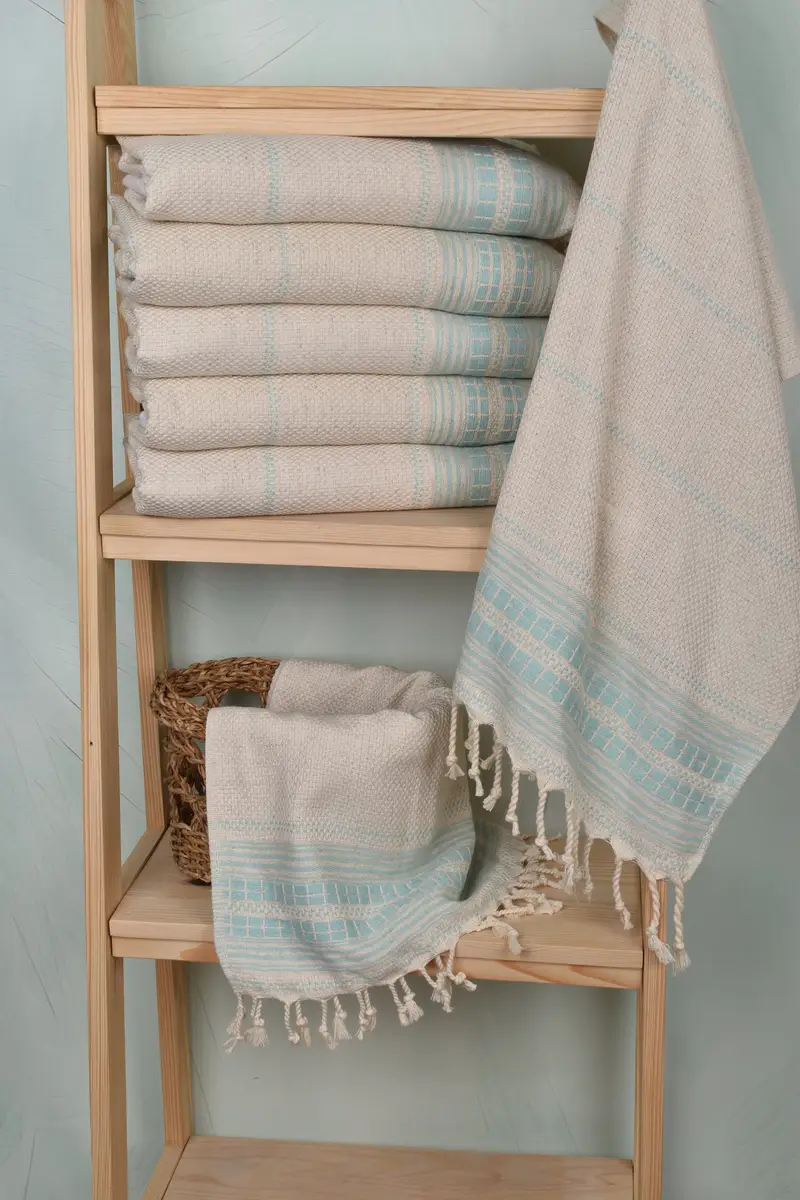 Bridesmaid Gifts, Valentine Day Gift For Her, Monogram Hand Towel, Custom Gifts, Gift For The Home, Personalized Gifts, 40x20 Linen Striped Towel - 3