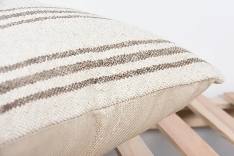 20x20 Beige Cushion Case, Throw Kilim Pillow, Cushion Case, Bolster Cushion Case, Interior Designer Pillow, Vintage Pillow - 7