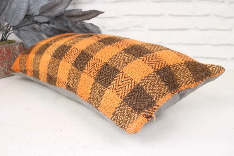 12x24 Orange Pillow Cover, Kilim Pillow, Vintage Kilim Pillow Pillow Sham, Home Decor Pillow, Cushion Case, Vintage Kilim Throw Pillow - 6