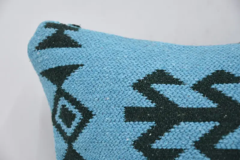 Pastel Cushion Cover, Anatolian Pillow Cover, Cushion Case, 16x16 Blue Cushion Cover, Kilim Cushion Sham, Vintage Kilim Pillow, Throw Kilim Pillow - 2