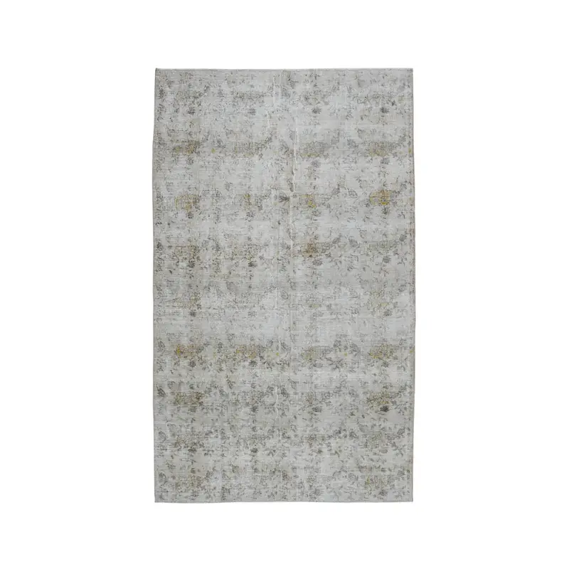 Turkish Vintage Rug, Large 5.4x9.2 ft (166x280 cm) Rug, Gray Floral Wool Rug - 1