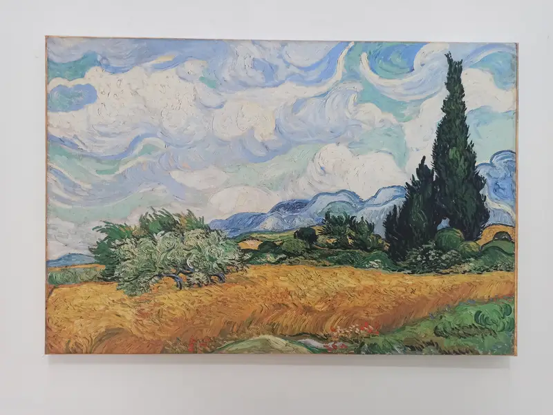 Wheat Field with Cypresses (1889), Vincent Van Gogh, Van Gogh Poster, Wheat Field with Cypresses, Famous Painting, Van Gogh Decor, Canvas - 4