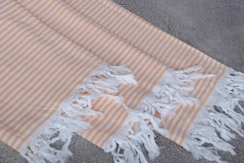 Luxury towel, Quick-Dry Beach Towel, Spa Towel, Handmade Gift, Large Turkish Towel, Guest Towel, 68x36 Cotton Striped Towel, Summer Gift Ideas - 5