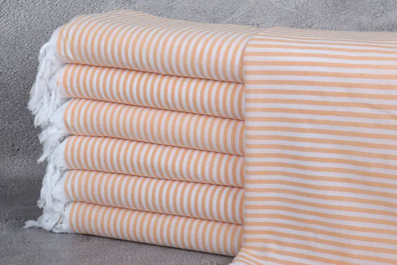 Luxury towel, Quick-Dry Beach Towel, Spa Towel, Handmade Gift, Large Turkish Towel, Guest Towel, 68x36 Cotton Striped Towel, Summer Gift Ideas - 1