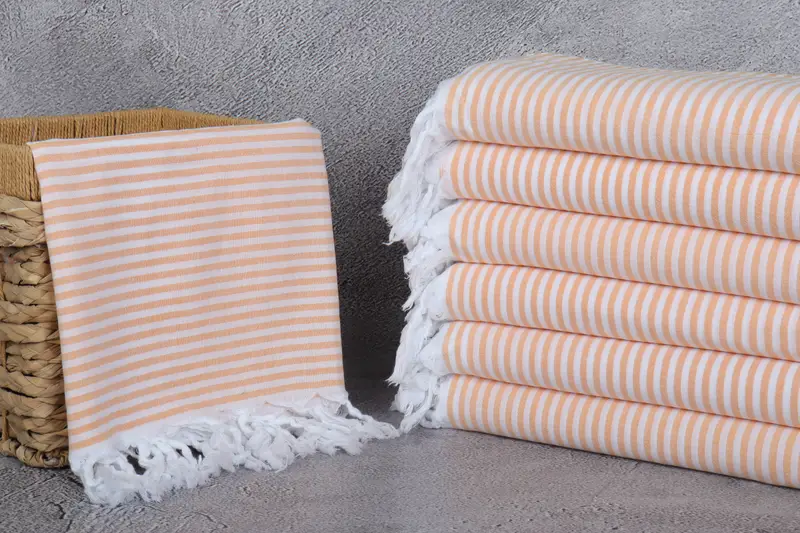 Luxury towel, Quick-Dry Beach Towel, Spa Towel, Handmade Gift, Large Turkish Towel, Guest Towel, 68x36 Cotton Striped Towel, Summer Gift Ideas - 3