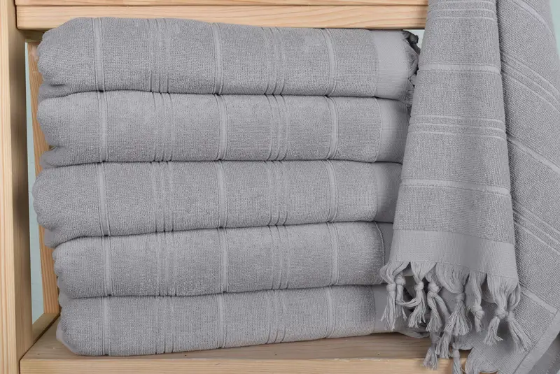 40x18 Cotton Striped Terry Towel, Personalized Kitchen Towel, Wedding Favors, Wedding Gift, Spa Towel, Welcome Wedding Gift, Boyfriend Gift - 2
