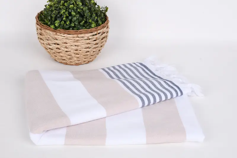 Organic Turkish towel, Engagement Gift, Personalized Gifts, Towel With Name, Bridal Shower Favors, Monogram Towels, 68x36 Cotton Striped Terry Towel - 4