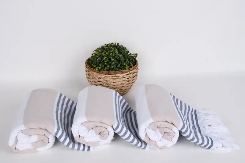 Organic Turkish towel, Engagement Gift, Personalized Gifts, Towel With Name, Bridal Shower Favors, Monogram Towels, 68x36 Cotton Striped Terry Towel - 8