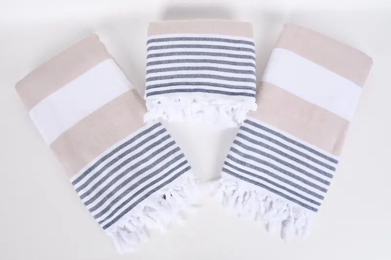 Organic Turkish towel, Engagement Gift, Personalized Gifts, Towel With Name, Bridal Shower Favors, Monogram Towels, 68x36 Cotton Striped Terry Towel - 6