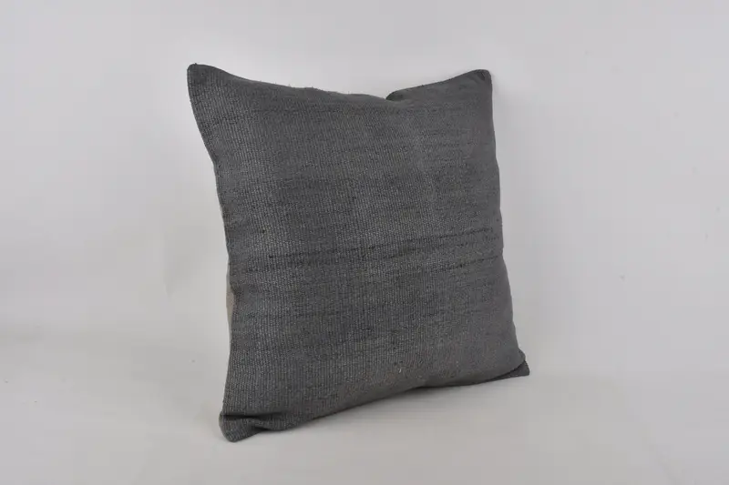 24x24 Brown Pillow Sham, Vintage Kilim Throw Pillow, Cushion, Antique Pillows, Luxury Pillow Case, Turkish Kilim Pillow - 2
