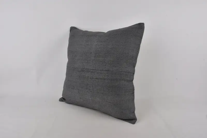 24x24 Brown Pillow Sham, Vintage Kilim Throw Pillow, Cushion, Antique Pillows, Luxury Pillow Case, Turkish Kilim Pillow - 3
