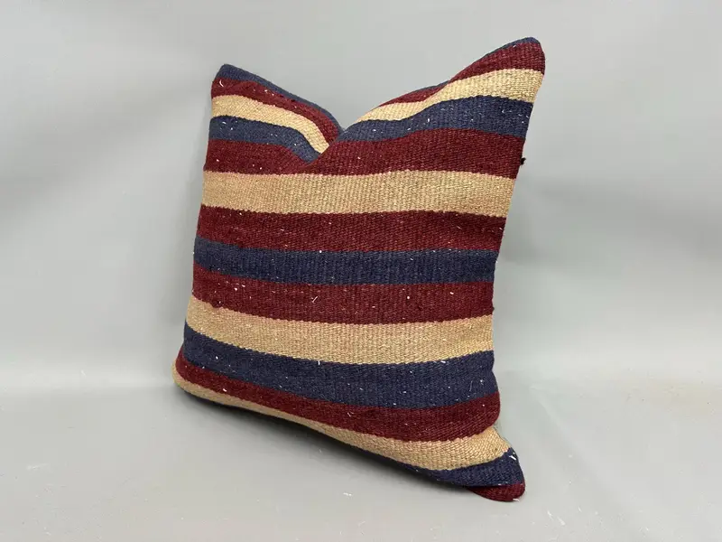 Kilim Cushion Sham, Art Deco Pillow, Antique Pillows, Cushion Case, 20x20 Beige Pillow, Pillow for Sofa, Personalized Gift Pillow Pillow Case - 3