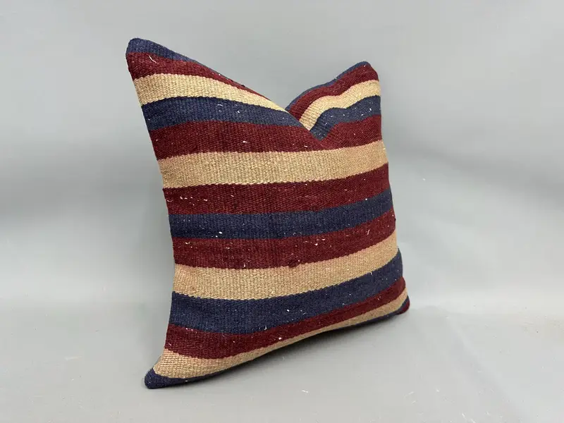 Kilim Cushion Sham, Art Deco Pillow, Antique Pillows, Cushion Case, 20x20 Beige Pillow, Pillow for Sofa, Personalized Gift Pillow Pillow Case - 2