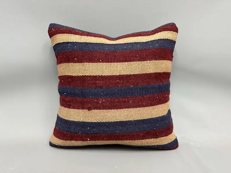 Kilim Cushion Sham, Art Deco Pillow, Antique Pillows, Cushion Case, 20x20 Beige Pillow, Pillow for Sofa, Personalized Gift Pillow Pillow Case - 4