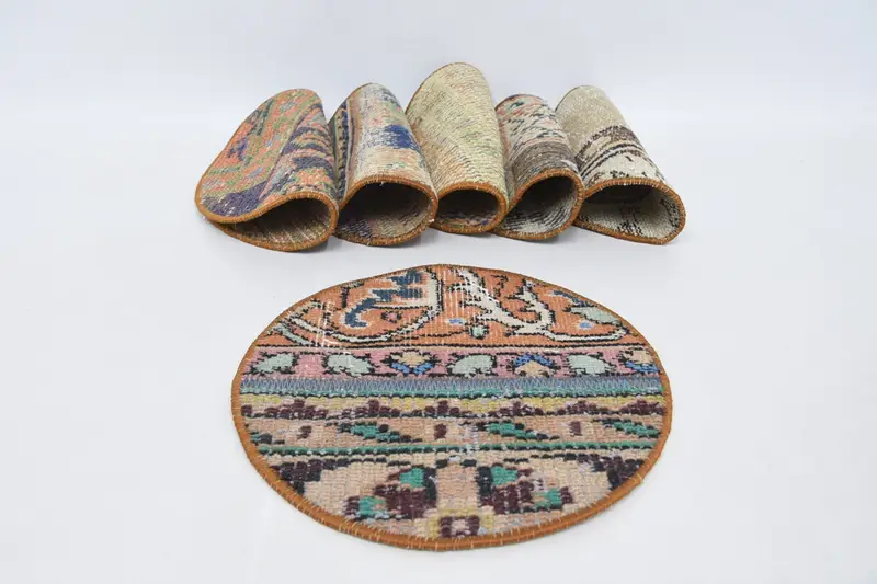 ボヘミアン ブラウン & ブロンズ プレースマット、30 インチ ボヘミアン スタイル プレースマット