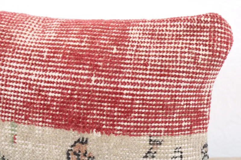 Nomadic Cushion Case, Pillow Cover, Vintage Kilim Pillow, Pillow for Couch, Turkish Kilim Pillow, 8x16 Beige Pillow, Authentic Pillow Case - 5