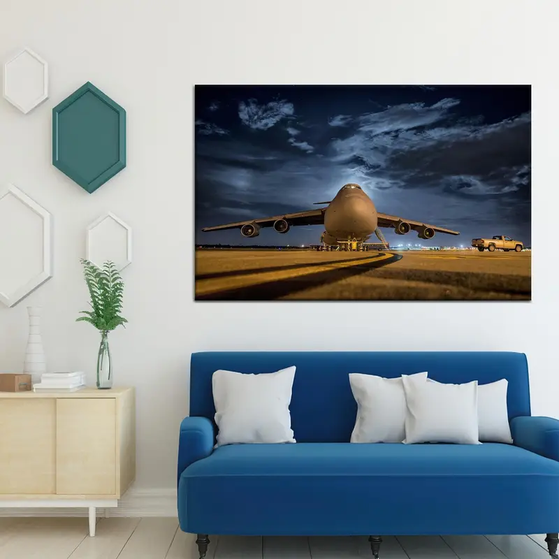 Flugzeugleinwand Kunst, Flugzeugliebhaber Geschenk, Büro -Leinwanddekor, Schlafzimmer, Kunstzimmerkunstdekoration, Wandhängekunst, Flugzeugkunstdekor, moderne Leinwandkunst - 2
